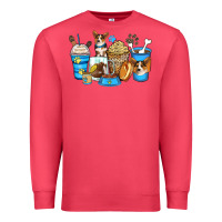 Cardinal corgi coffee cups Premium Sweatshirt - Zillion Design Studio