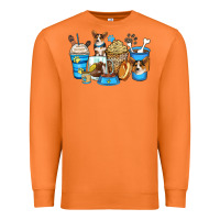 Carrot corgi coffee cups Premium Sweatshirt - Zillion Design Studio