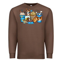 Chestnut corgi coffee cups Premium Sweatshirt - Zillion Design Studio