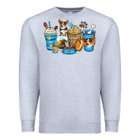 Heather Grey corgi coffee cups Premium Sweatshirt - Zillion Design Studio