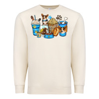 Sandshell corgi coffee cups Premium Sweatshirt - Zillion Design Studio