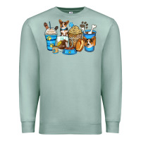 Seafoam corgi coffee cups Premium Sweatshirt - Zillion Design Studio