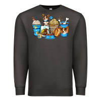 Smoke corgi coffee cups Premium Sweatshirt - Zillion Design Studio