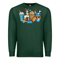 Sports Green corgi coffee cups Premium Sweatshirt - Zillion Design Studio