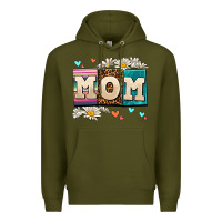 Army Green daisy mom Premium Hoodie - AdoDesignShop