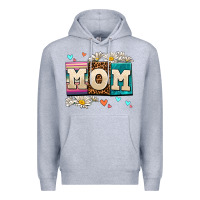 Heather Grey daisy mom Premium Hoodie - AdoDesignShop