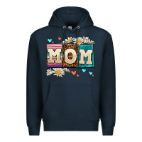Navy daisy mom Premium Hoodie - AdoDesignShop
