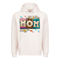 Pale Pink daisy mom Premium Hoodie - AdoDesignShop