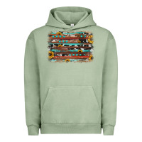 Pigment Oil Green sunflower gemstone background Urban Hoodie - JahusDesignShop