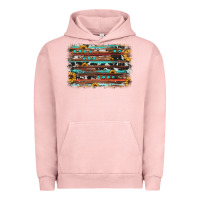 Pigment Salmon sunflower gemstone background Urban Hoodie - JahusDesignShop