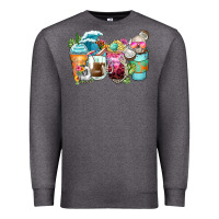 Charcoal Heather skeleton summer coffee cups Premium Sweatshirt - Zillion Design Studio