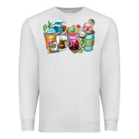 Oatmeal Heather skeleton summer coffee cups Premium Sweatshirt - Zillion Design Studio