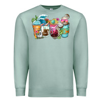 Seafoam skeleton summer coffee cups Premium Sweatshirt - Zillion Design Studio