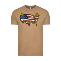 Usa Map With Sunflower And Cactus Vintage Tee | Teevron