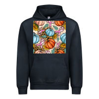 Navy breast cancer awareness with pumpkin and leopard seamless pattern Urban Hoodie - BundleAndBundleShop