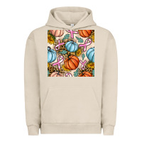 Pigment French Oak breast cancer awareness with pumpkin and leopard seamless pattern Urban Hoodie - BundleAndBundleShop