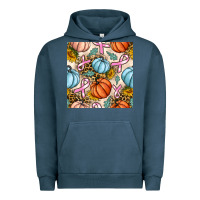 Pigment Midnight Navy breast cancer awareness with pumpkin and leopard seamless pattern Urban Hoodie - BundleAndBundleShop