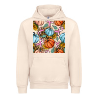 Sandshell breast cancer awareness with pumpkin and leopard seamless pattern Urban Hoodie - BundleAndBundleShop