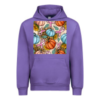 Tulip breast cancer awareness with pumpkin and leopard seamless pattern Urban Hoodie - BundleAndBundleShop