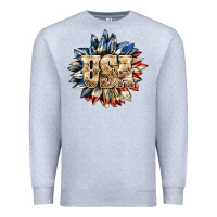 Heather Grey usa sunflower billie wilder Premium Sweatshirt - texasbilliewilder
