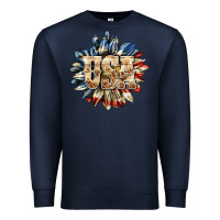 Navy usa sunflower billie wilder Premium Sweatshirt - texasbilliewilder