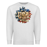 Oatmeal Heather usa sunflower billie wilder Premium Sweatshirt - texasbilliewilder