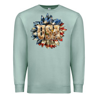 Seafoam usa sunflower billie wilder Premium Sweatshirt - texasbilliewilder