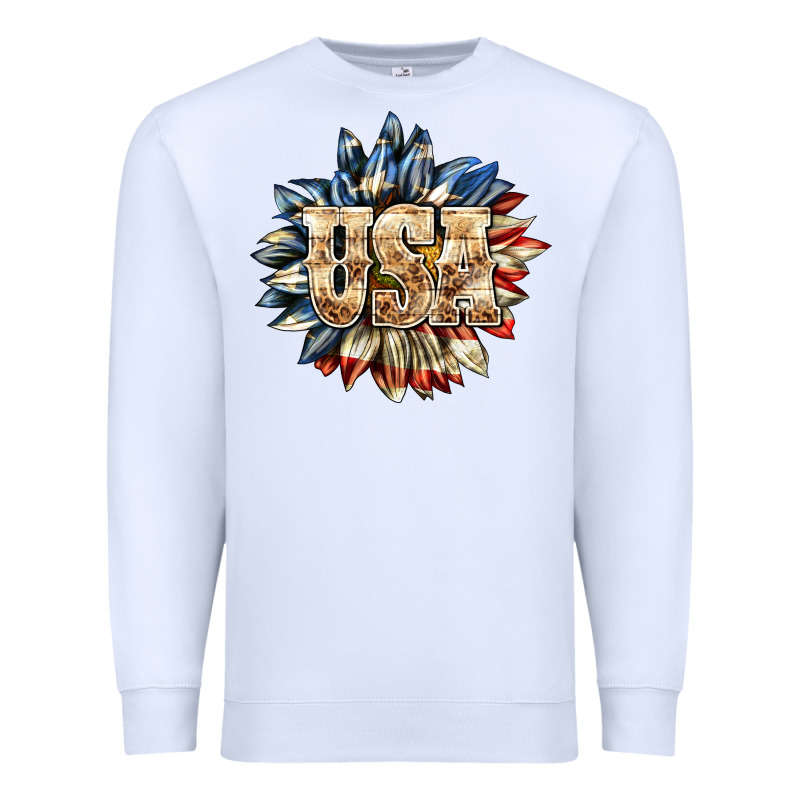 Usa Sunflower Billie Wilder Premium Sweatshirt by texasbilliewilder | Teevron
