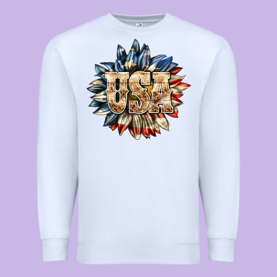Premium Sweatshirt usa sunflower billie wilder