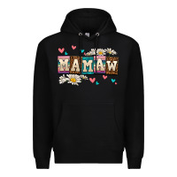 Black daisy mamaw Premium Hoodie - AdoDesignShop
