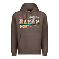 Coffee daisy mamaw Premium Hoodie - AdoDesignShop