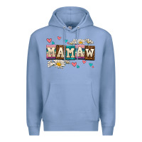 Colony Blue daisy mamaw Premium Hoodie - AdoDesignShop