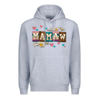Heather Grey daisy mamaw Premium Hoodie - AdoDesignShop