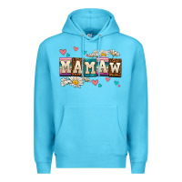Ocean Blue daisy mamaw Premium Hoodie - AdoDesignShop
