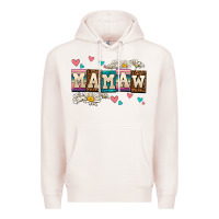 Pale Pink daisy mamaw Premium Hoodie - AdoDesignShop