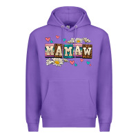 Purple daisy mamaw Premium Hoodie - AdoDesignShop