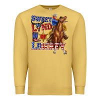Antique Gold western sweet land of liberty 4th july billie wilder Premium Sweatshirt - texasbilliewilder