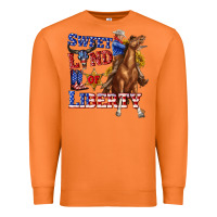 Carrot western sweet land of liberty 4th july billie wilder Premium Sweatshirt - texasbilliewilder