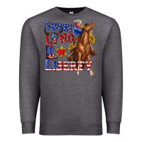 Charcoal Heather western sweet land of liberty 4th july billie wilder Premium Sweatshirt - texasbilliewilder