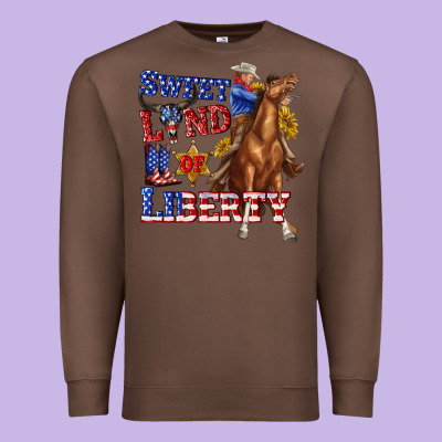 Premium Sweatshirt western sweet land of liberty 4th july billie wilder