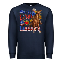 Navy western sweet land of liberty 4th july billie wilder Premium Sweatshirt - texasbilliewilder