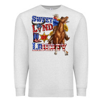 Oatmeal Heather western sweet land of liberty 4th july billie wilder Premium Sweatshirt - texasbilliewilder