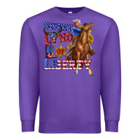 Purple western sweet land of liberty 4th july billie wilder Premium Sweatshirt - texasbilliewilder