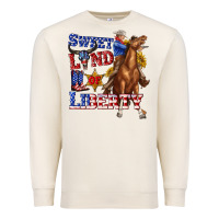 Sandshell western sweet land of liberty 4th july billie wilder Premium Sweatshirt - texasbilliewilder