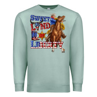Seafoam western sweet land of liberty 4th july billie wilder Premium Sweatshirt - texasbilliewilder