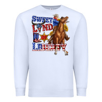 White western sweet land of liberty 4th july billie wilder Premium Sweatshirt - texasbilliewilder