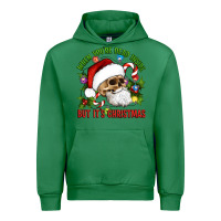 Emerald When You're Dead Inside But It's Christmas Hippie Skeleton Santa Urban Hoodie - Artiststas
