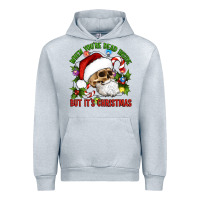 Heather Grey When You're Dead Inside But It's Christmas Hippie Skeleton Santa Urban Hoodie - Artiststas