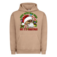 Pigment Burro When You're Dead Inside But It's Christmas Hippie Skeleton Santa Urban Hoodie - Artiststas