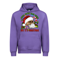 Tulip When You're Dead Inside But It's Christmas Hippie Skeleton Santa Urban Hoodie - Artiststas